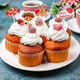 Merry Christmas Cake Toppers - 24pcs
